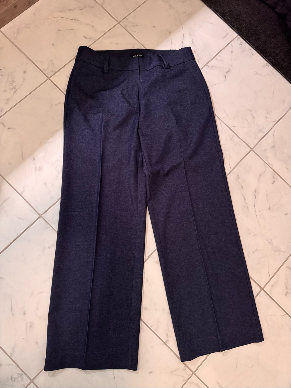 Nicole Miller Blue Wide Leg Dress Pants